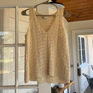 Madewell Ivory Crocheted Sweater Tank - Small